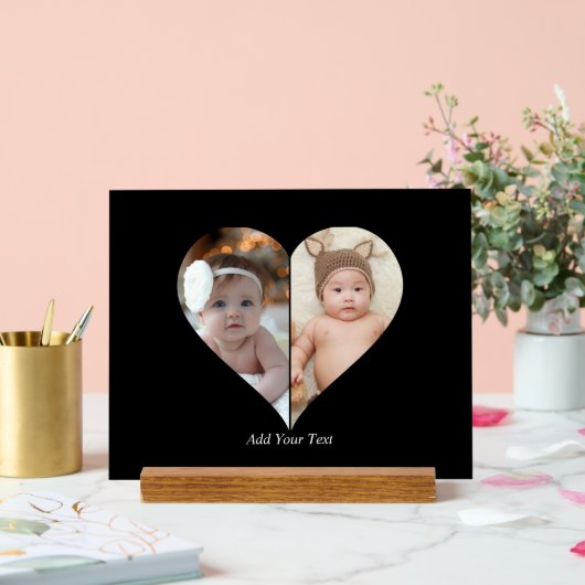 Herz geformt 2 Foto Collage Poster (Hochzeit)