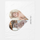 Herz geformt 2 Foto Collage Poster Fleecedecke (Vorderseite)