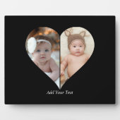 Herz geformt 2 Foto Collage Poster Fotoplatte (Vorderseite)
