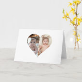 Herz geformt 2 Foto Collage Poster Karte (Gelbe Blume)