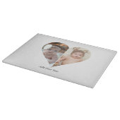 Herz geformt 2 Foto Collage Poster Schneidebrett (Ecke)