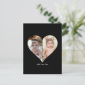 Herz geformt 2 Foto Collage Postkarte (Stehend Vorderseite)