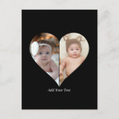 Herz geformt 2 Foto Collage Postkarte (Vorderseite)