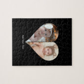 Herz geformt 2 Foto Collage Puzzle (Horizontal)