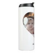 Herz geformt 2 Foto Collage Thermosbecher (Nach links gedreht)