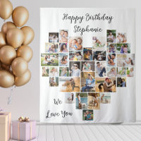 Herz geformt 36 Foto Collage Happy Geburtstag