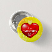 Herz geformt 3d Rote Liebe Symbol-50420 Button (Vorne & Hinten)