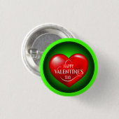 Herz geformt 3d Rote Liebe Symbol-50420 Button (Vorne & Hinten)