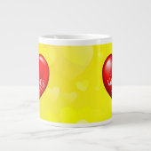 Herz geformt 3d Rote Liebe Symbol-50420 Jumbo-Tasse (Vorderseite)