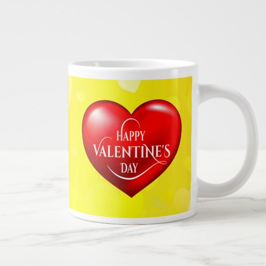 Herz geformt 3d Rote Liebe Symbol-50420 Jumbo-Tasse (Rechts)