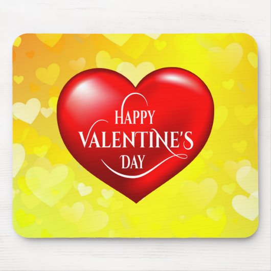 Herz geformt 3d Rote Liebe Symbol-50420 Mousepad (Vorne)