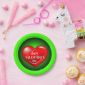 Herz geformt 3d Rote Liebe Symbol-50420 Pappteller (Party)