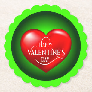 Herz geformt 3d Rote Liebe Symbol-50420 Untersetzer