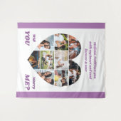 Herz geformt 9 Foto Collage heiraten mich Hintergr Wandteppich (Vorderseite (Horizontal))