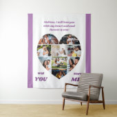 Herz geformt 9 Foto Collage heiraten mich Hintergr Wandteppich (Beispiel)