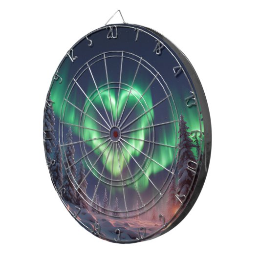 Herz geformt Aurora Borealis Dartscheibe (Vorderseite rechts)