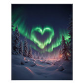 Herz geformt Aurora Borealis Poster (Vorderseite)