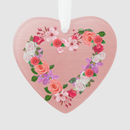 Herz geformt BlumenBouquet der Liebe Keramik Ornament