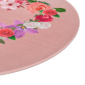 Herz geformt BlumenBouquet der Liebe Schneidebrett (Ecke)