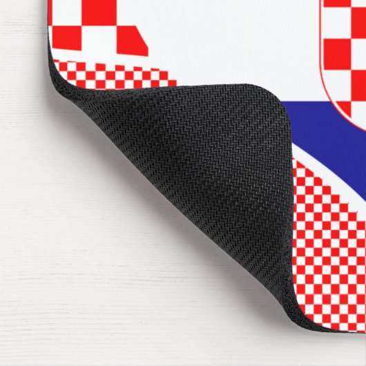 Herz geformt Collage Kroatische Flagge mit Schachb Mousepad (Ecke)