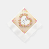 Herz geformt floraler Rahmen Serviette (Ecke)