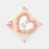Herz geformt floraler Rahmen Serviette (Ecke)