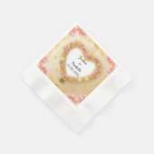 Herz geformt floraler Rahmen Serviette (Ecke)