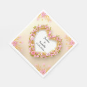 Herz geformt floraler Rahmen Serviette (Ecke)