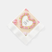 Herz geformt floraler Rahmen Serviette (Ecke)