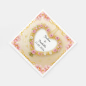 Herz geformt floraler Rahmen Serviette (Ecke)