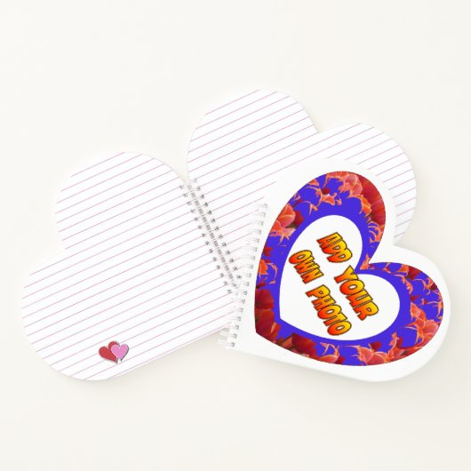 Herz geformt Kust. Foto Graphic Tulips Notebook Notizbuch (Innenseite)