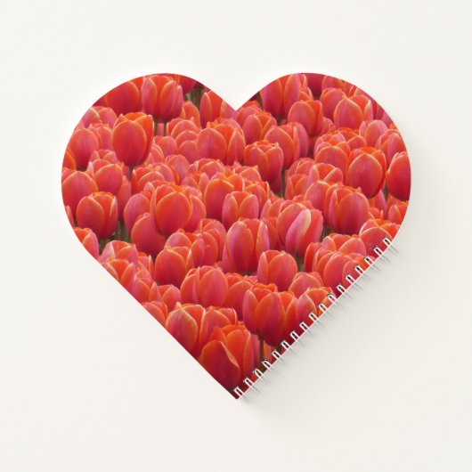 Herz geformt Kust. Foto Graphic Tulips Notebook Notizbuch (Rückseite)