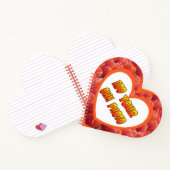 Herz geformt Kust. Foto Red Tulips Notebook Notizbuch (Innenseite)