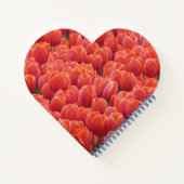 Herz geformt Kust. Foto Tulips Notebook Notizblock (Rückseite)