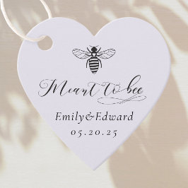 Herz geformt Lila Meant to Bee Wedding Geschenkanhänger