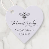 Herz geformt Lila Meant to Bee Wedding Geschenkanhänger (Vorderseite)