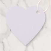 Herz geformt Lila Meant to Bee Wedding Geschenkanhänger (Rückseite)