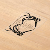 Herz geformt Skeleton Hände Creepy Goth Wedding Acryleinladungen (Ablage )