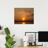 Herz geformt Sun Print Poster (Heimbüro)