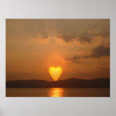 Herz geformt Sun Print Poster (Vorne)