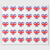 Herz-geformte britische Flagge Geschenkpapier (Flach)