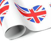 Herz-geformte britische Flagge Geschenkpapier (Rolleneckpunkt)