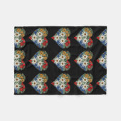 Herz geformte Edelweiss alpine Blume Fleecedecke (Vorderseite (Horizontal))