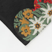 Herz geformte Edelweiss alpine Blume Fleecedecke (Ecke)