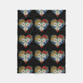 Herz geformte Edelweiss alpine Blume Fleecedecke (Vorderseite)