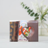 Herz geformte Griff-Tassen Postkarte (Stehend Vorderseite)