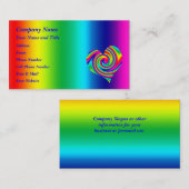 Herz-geformte Regenbogen-Rotation Visitenkarte (Vorne/Hinten)