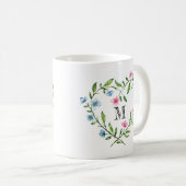 Herz-geformter BlumenKranz Kaffeetasse (VorderseiteRechts)