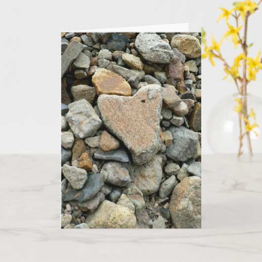 Herz-geformter Felsen Karte (Gelbe Blume)