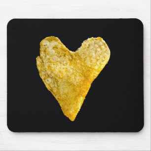 Herz-geformter Kartoffelchip Mousepad